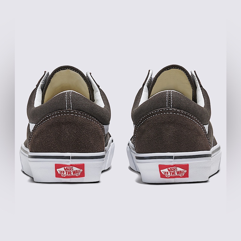 Vans Old Skool Brown and White Canvas Sneakers - Picture 4 of 11